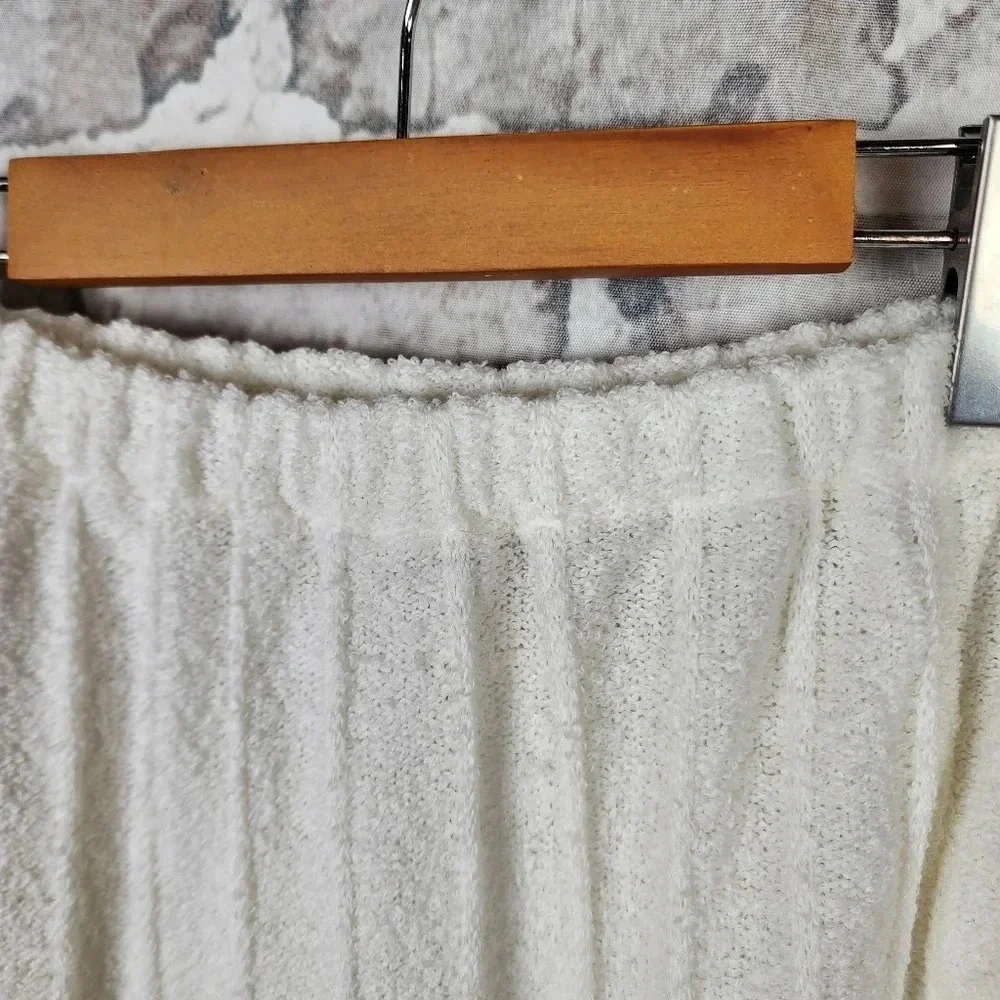 Vintage Sears Knit Midi Skirt Ivory Gathered Waist Size 16 Measures Smaller - Picture 4 of 10
